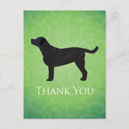 ブラックラボサンキューカード ポストカード (正面)