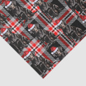 ブラックラボサンタドグオンプレイドクリスマスホリデー 薄葉紙 (詳細)