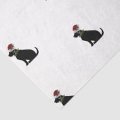 ブラックラボシルエットクリスマスパターングリーンチェック 薄葉紙 (詳細)