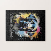 ブラックラボスプラッシュカラフルグラフィティ ジグソーパズル (横)