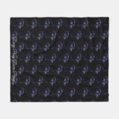 ブラックラボスローローゼパピードッグ フリースブランケット (正面(横))