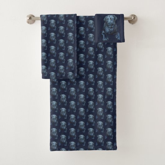 ブラックラボタオルセットラブラドールリトリーバーバスデコール バスタオルセット (インサイチュ)