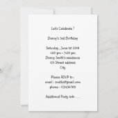 ブラックラボドッグとドーナツ 招待状 (裏面)