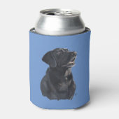 ブラックラボドッグアートクーラーボックス 缶クーラー (缶正面)