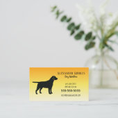 ブラックラボドッグウォーカーイエロー 名刺 (スタンド正面)