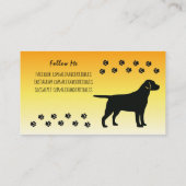 ブラックラボドッグウォーカーイエロー 名刺 (裏面)