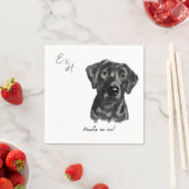 ブラックラボドッグウォーター結婚カラーのカクテルナプキン スタンダードカクテルナプキン (インサイチュ)