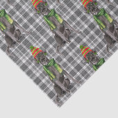 ブラックラボドッグクリスマスを持つグレープレイド 薄葉紙 (詳細)