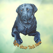 ブラックラボドッグデカールカスタムドッグアートウィンドウにしがみつく ウィンドウサイン (シート3)