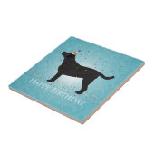 ブラックラボハッピーバースデーデザイン タイル (側面)