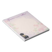 ブラックラボハートママ ノートパッド (アングル)