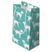 ブラックラボパピーラブラドール犬 スモールペーパーバッグ (裏面アングル)