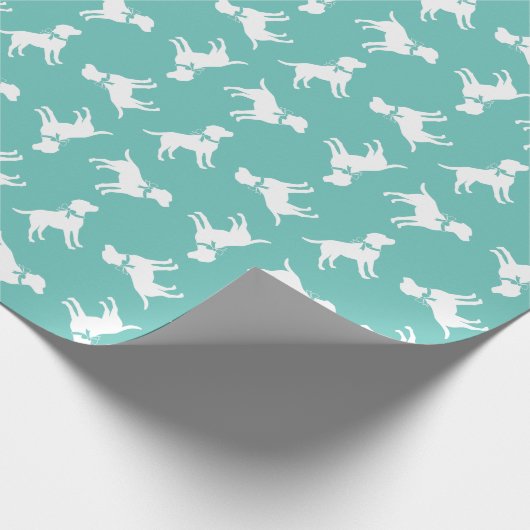 ブラックラボパピーラブラドール犬 ラッピングペーパー (角)