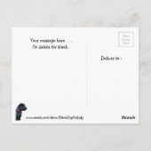 ブラックラボパピー可愛い犬 – ラブラドールリトリエバーパピー ポストカード (裏面)