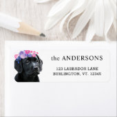 ブラックラボパピー差出人住所ラベル ラベル (インサイチュ)