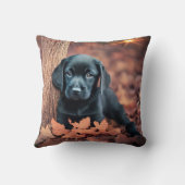 ブラックラボパピー装飾用クッション クッション (裏面)