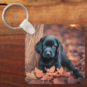 ブラックラボパピー キーホルダー (正面)