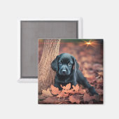 ブラックラボパピー マグネット (正面/裏面)