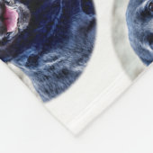 ブラックラボヘッド フリースブランケット (角)