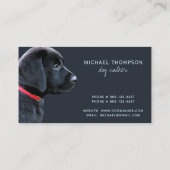 ブラックラボペットドッグビジネスドッグウォーカー 名刺 (裏面)