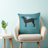 ブラックラボペット記念悔やみや弔慰ペットロスデザイン クッション (椅子)