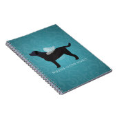 ブラックラボペット記念悔やみや弔慰ペットロスデザイン ノートブック (右側)