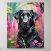 ブラックラボポートレートアモダンート ポスター (正面)