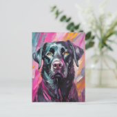 ブラックラボポートレートアモダンート ポストカード (スタンド正面)