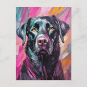 ブラックラボポートレートアモダンート ポストカード (正面)