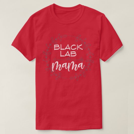 ブラックラボママラブラドール Tシャツ (デザイン正面)