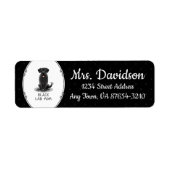 ブラックラボママ(ラブラドールレトリバーママ)かわいい犬 ラベル (正面)