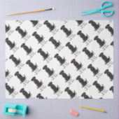 ブラックラボママ(ラブラドールレトリバーママ)かわいい犬 薄葉紙 (クラフト)