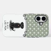 ブラックラボママ(ラブラドールレトリバーママ)かわいい犬 Case-Mate iPhoneケース (裏面 (横))