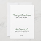 ブラックラボメリークリスマスキュートドッグバードラブラドール シーズンカード (裏面)