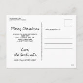 ブラックラボメリークリスマスキュートドッグバードラブラドール シーズンポストカード (裏面)