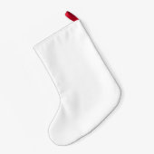 ブラックラボメリークリスマスサンタハットホリーモダン スモールクリスマスストッキング (裏面 (吊り時))