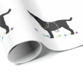 ブラックラボメリークリスマスデザイン ラッピングペーパー (ロールコーナー)