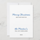 ブラックラボメリークリスマスラブラドールかわいいサンタドッグ シーズンカード (裏面)