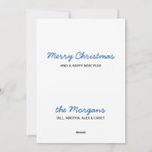 ブラックラボメリークリスマスラブラドールかわいい犬の子犬 シーズンカード (裏面)