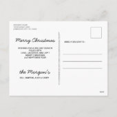 ブラックラボメリークリスマスラブラドールカワイトドッグ シーズンポストカード (裏面)