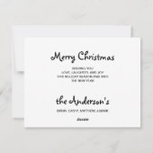 ブラックラボメリークリスマスラブラドールサンタドッグ シーズンカード (裏面)