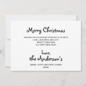 ブラックラボメリークリスマスラブラドールドッグサンタパピー シーズンカード (裏面)