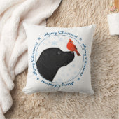 ブラックラボメリークリスマスラブラドール クッション (ブランケット)