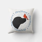 ブラックラボメリークリスマスラブラドール クッション (裏面)