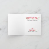 ブラックラボメリークリスマス – ラブラドールかわいい犬 シーズンカード (内部)