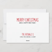 ブラックラボメリークリスマス – ラブラドールかわいい犬 シーズンカード (裏面)