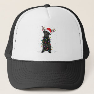 ブラックラボラブラドールクリスマスツリーライトパジャマドッグ キャップ