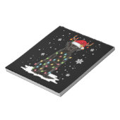 ブラックラボラブラドールクリスマスツリーライトパジャマドッグ ノートパッド (回転)