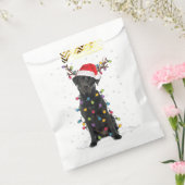 ブラックラボラブラドールクリスマスツリーライトパジャマドッグ フェイバーバッグ (封をした状態)