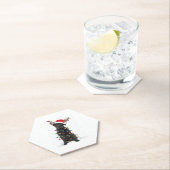 ブラックラボラブラドールクリスマスツリーライトパジャマドッグ ペーパーコースター (インサイチュ)